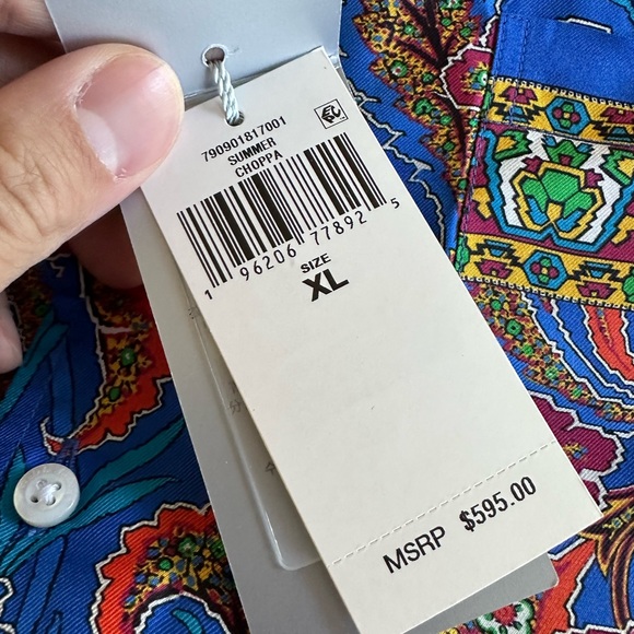 NEW WITH TAGS - Ralph Lauren - Paisley Silk Shirt - XL - Picture 3 of 11